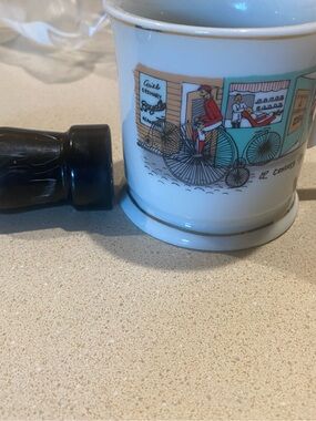 Vintage Bicycle Illustration Shaving Mug - LABC Japan original soap brush cleane